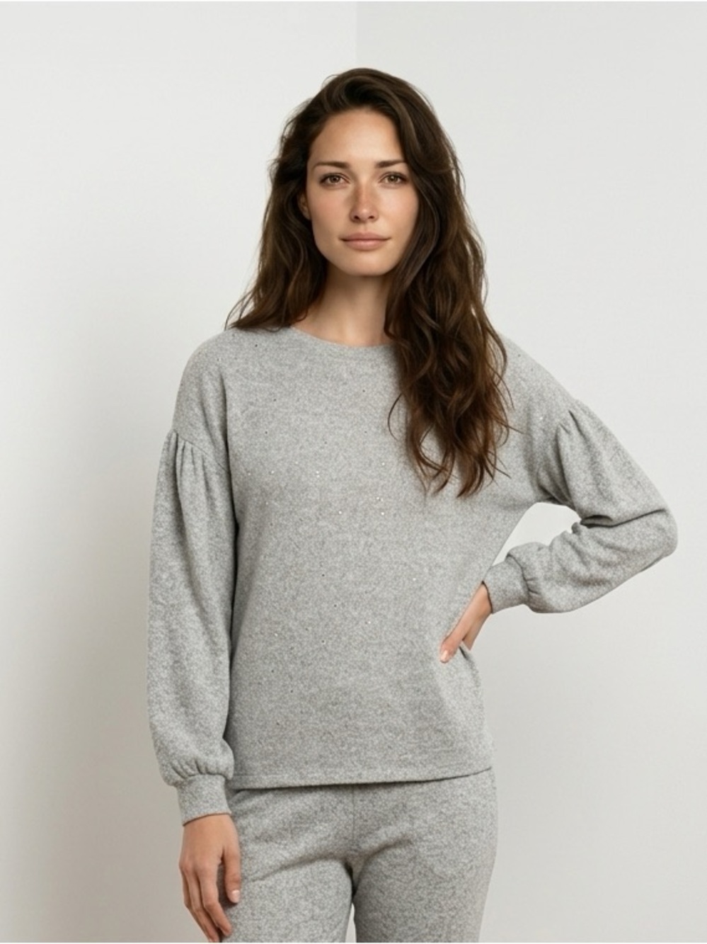 ✨Dunnes Women's Gray Sweater | Sparkle Accents